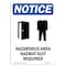 Signmission OSHA Notice Sign, 10" H, 7" W, Rigid Plastic, Hazardous Area Hazmat Sign With Symbol, Portrait OS-NS-P-710-V-13316 - alternate 1